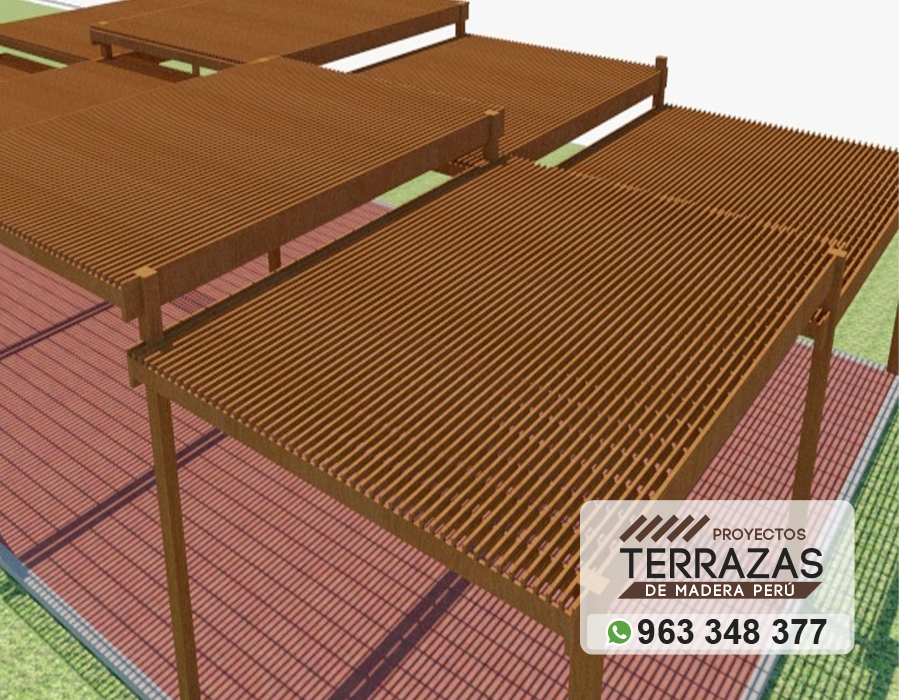 instalacion de techos sol y sombra con finos acabados, techos de madera, proyectos de terrazas de madera