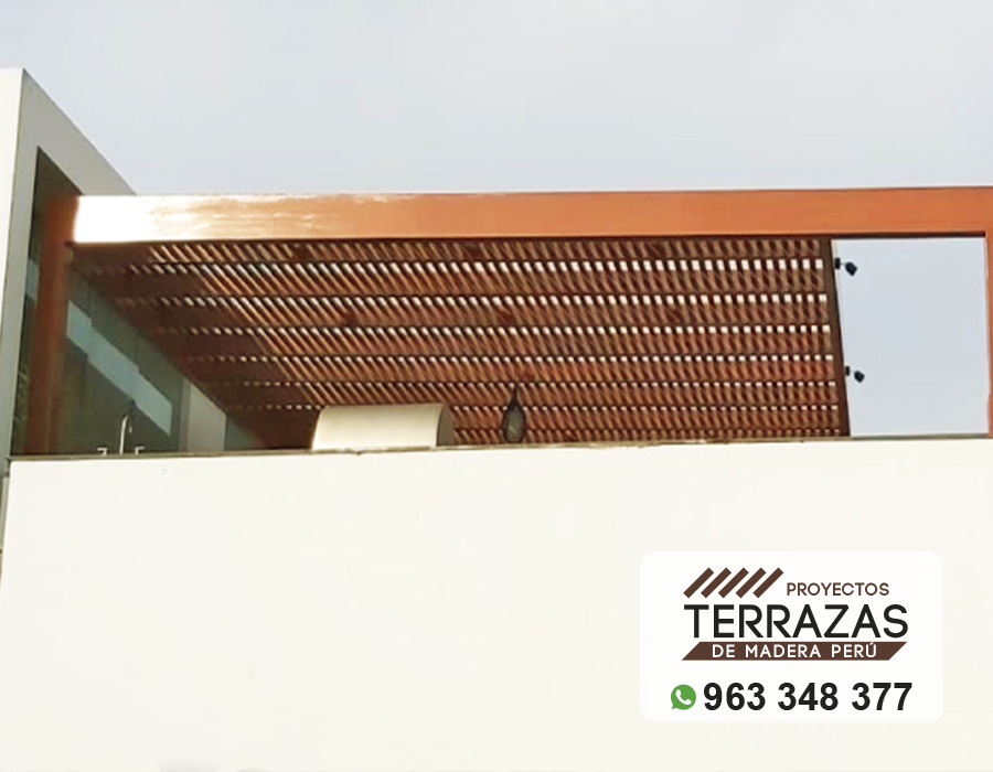 instalacion de techos sol y sombra con finos acabados, techos de madera, proyectos de terrazas de madera