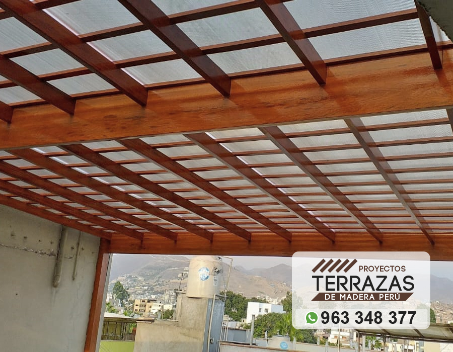 instalacion de techos sol y sombra con finos acabados, techos de madera, proyectos de terrazas de madera