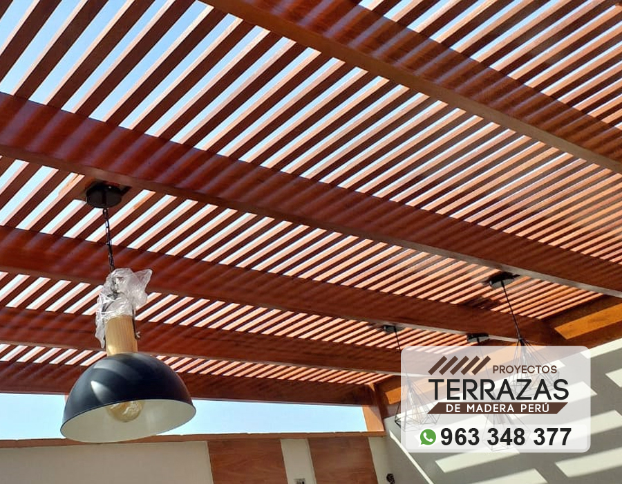 instalacion de techos sol y sombra con finos acabados, techos de madera, proyectos de terrazas de madera