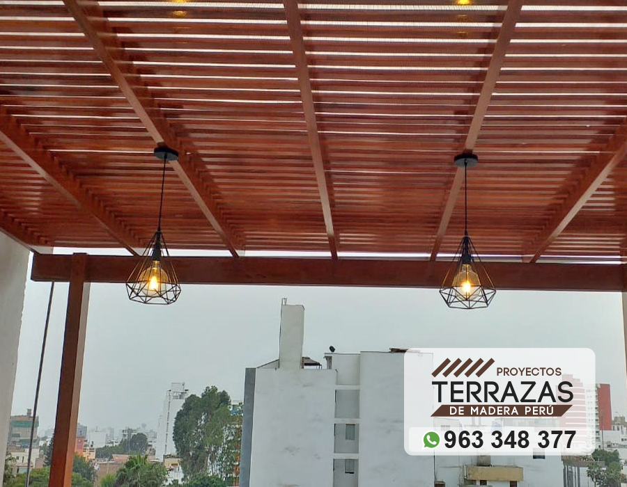 instalacion de techos sol y sombra con finos acabados, techos de madera, proyectos de terrazas de madera