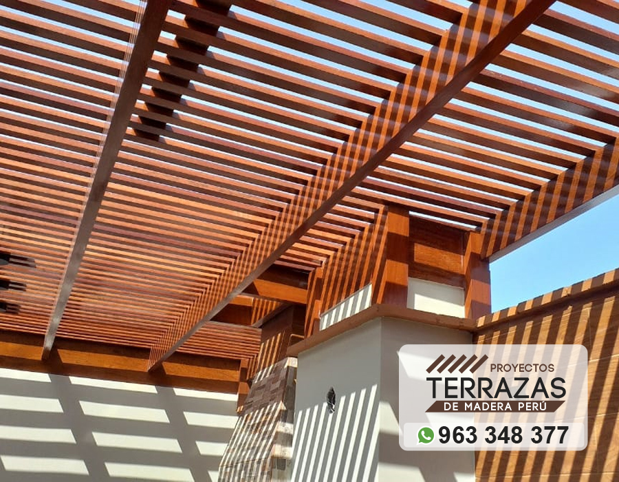 instalacion de techos sol y sombra con finos acabados, techos de madera, proyectos de terrazas de madera