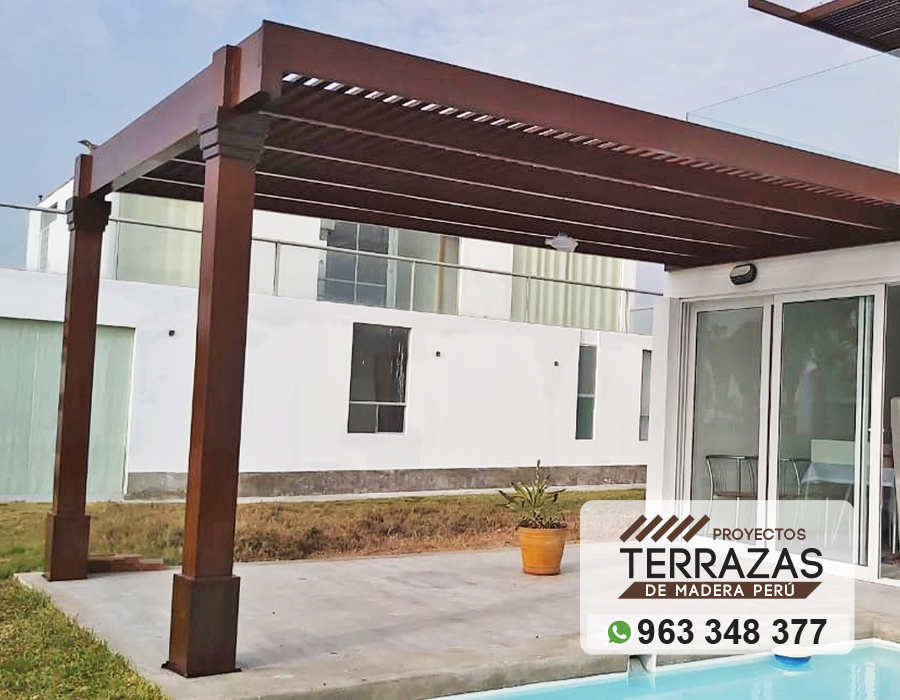 instalacion de techos sol y sombra con finos acabados, techos de madera, proyectos de terrazas de madera