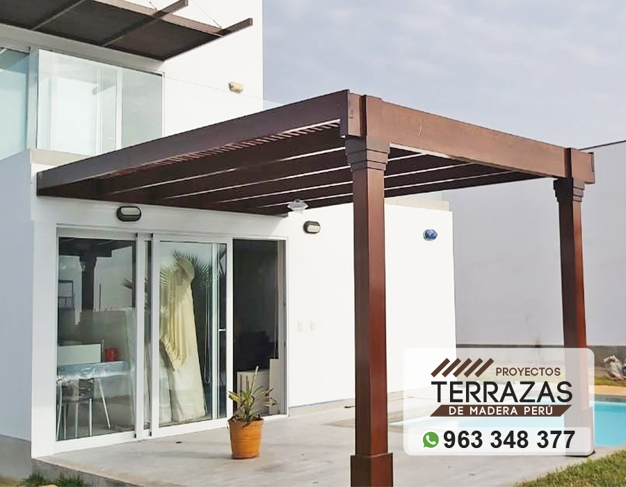 instalacion de techos sol y sombra con finos acabados, techos de madera, proyectos de terrazas de madera