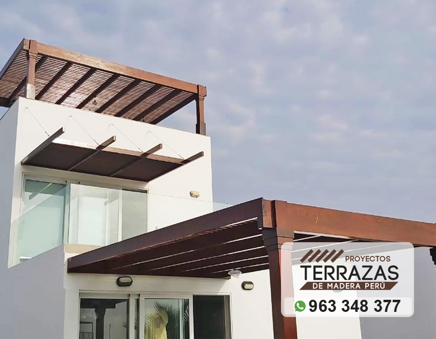 instalacion de techos sol y sombra con finos acabados, techos de madera, proyectos de terrazas de madera