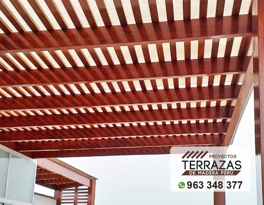 instalacion de techos de madera con finos acabados, diseño de techos sol y sombra a medida