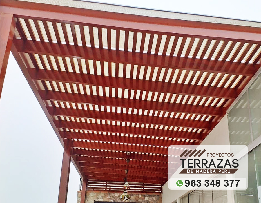 instalacion de techos de madera con finos acabados, diseño de techos sol y sombra a medida