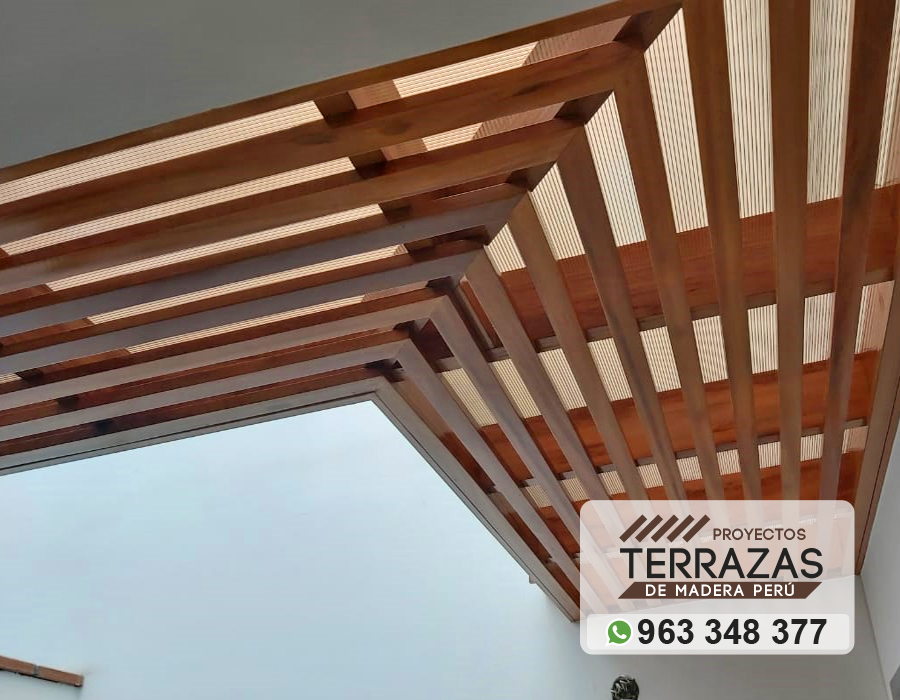 instalacion de techos de madera con finos acabados, diseño de techos sol y sombra a medida