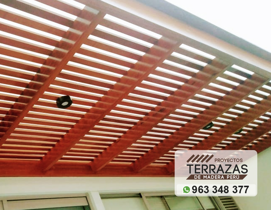 instalacion de techos de madera con finos acabados, diseño de techos sol y sombra a medida